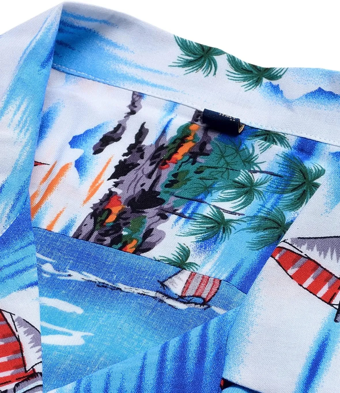 Alimens & Gentle Hawaiian Shirt for Men Summer Beach Casual Short Sleeve Button Down Shirts Printed Tropical Vacation Shirts