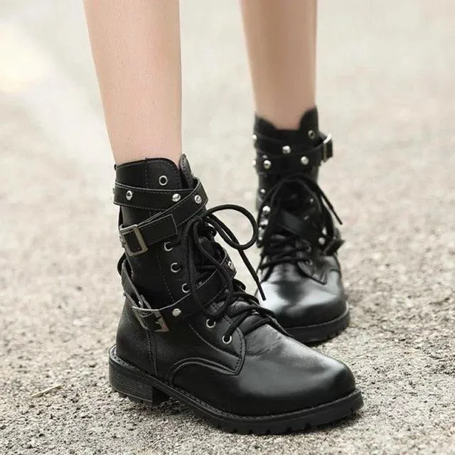 Buckle Military Combat Winter Boots