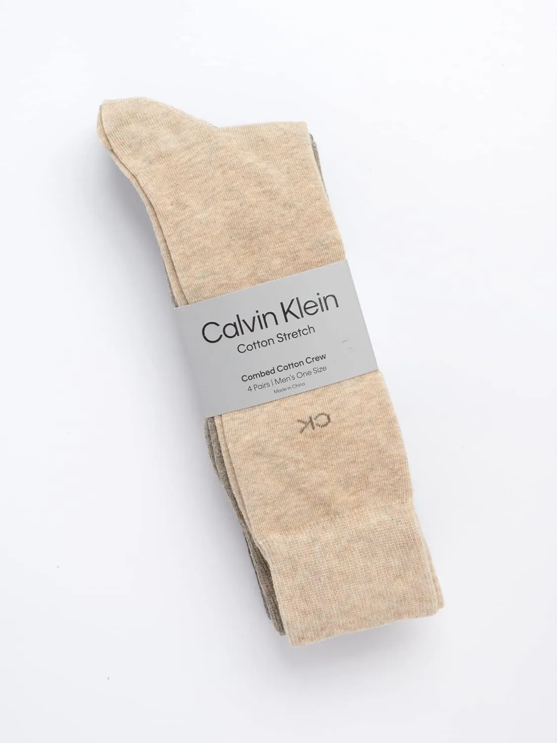 Calvin Klein Men's Dress Socks - Cotton Blend Crew Socks: Patterns and Solids (4 Pack)