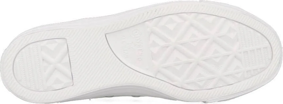 Converse Chuck Taylor All Star OX Kids' White Leather Shiny Sneakers 5.5