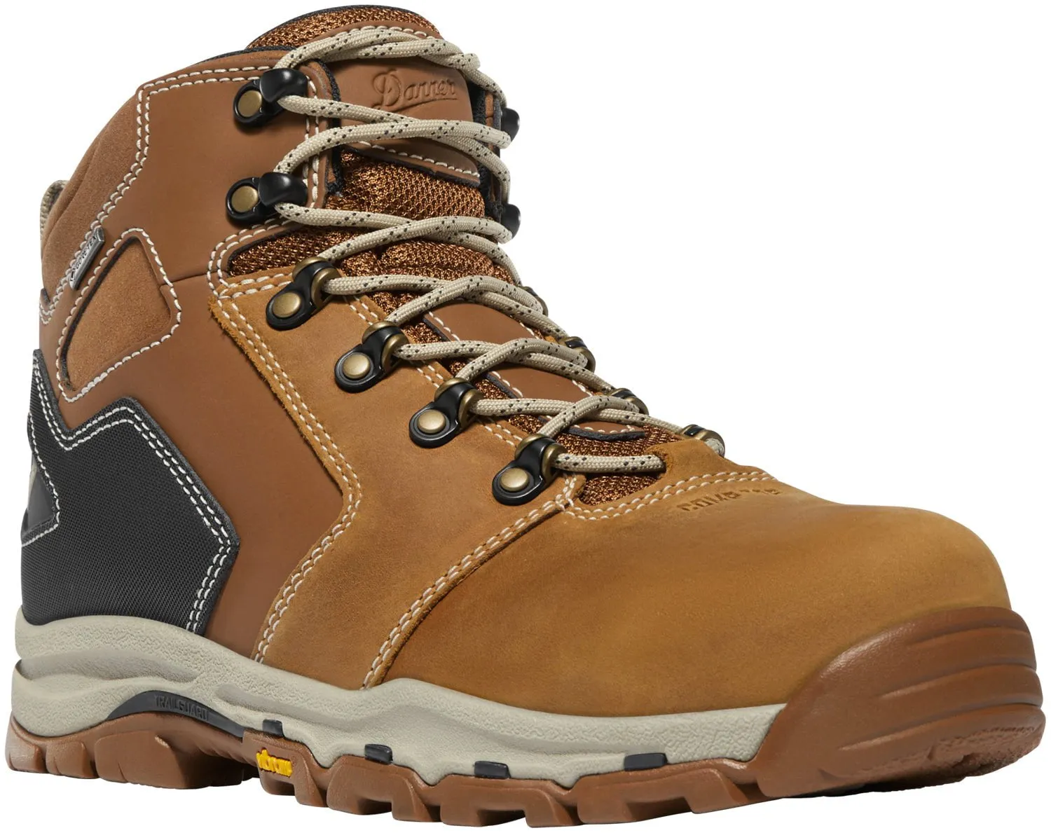 Danner Mens Vicious Tan/Black Leather Work Boots