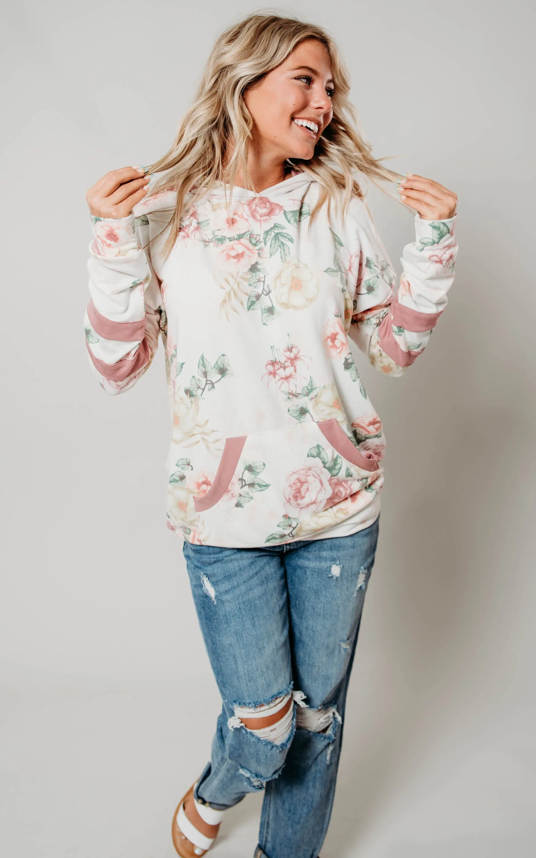 Floral Hoodie - Final Sale