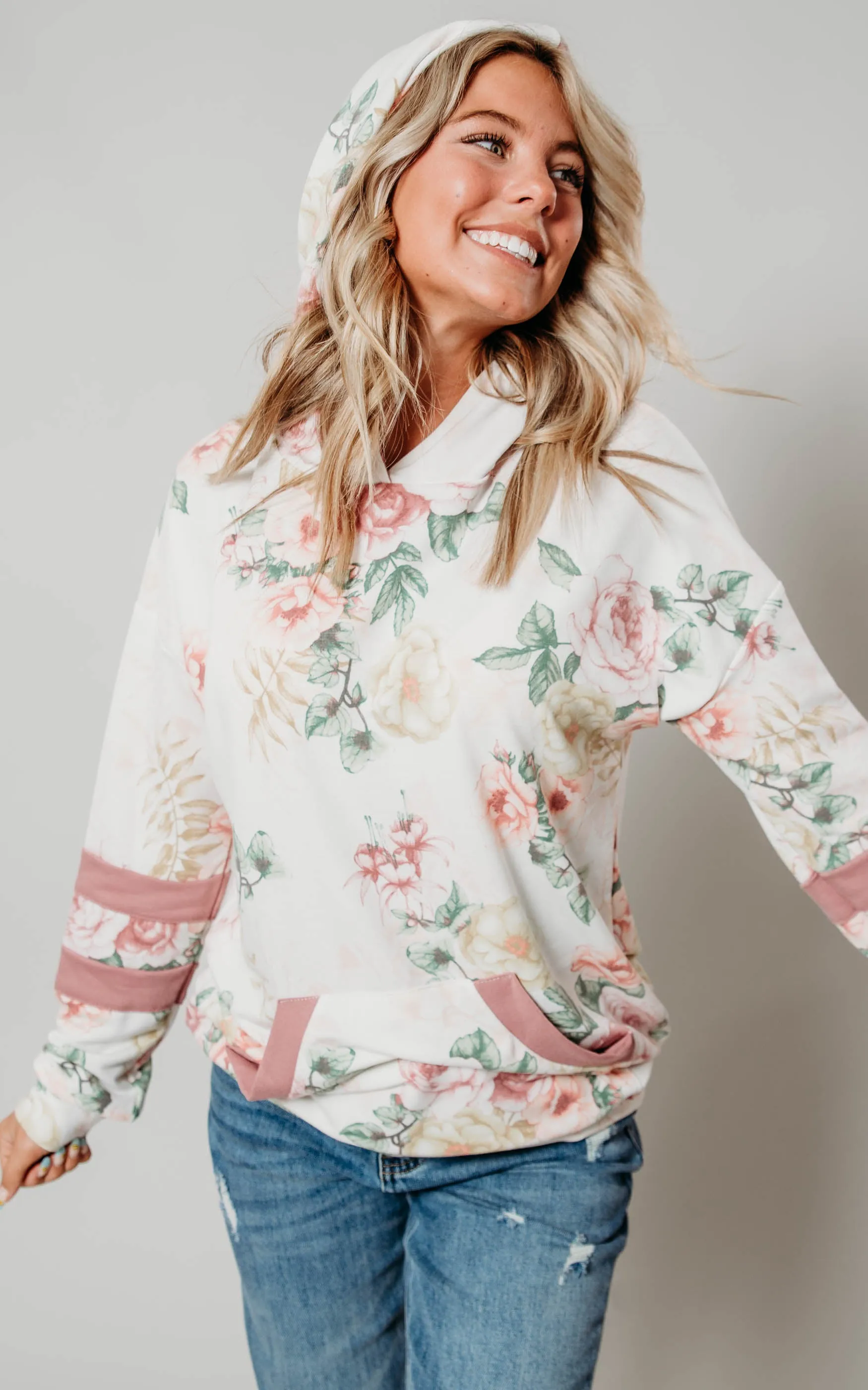 Floral Hoodie - Final Sale