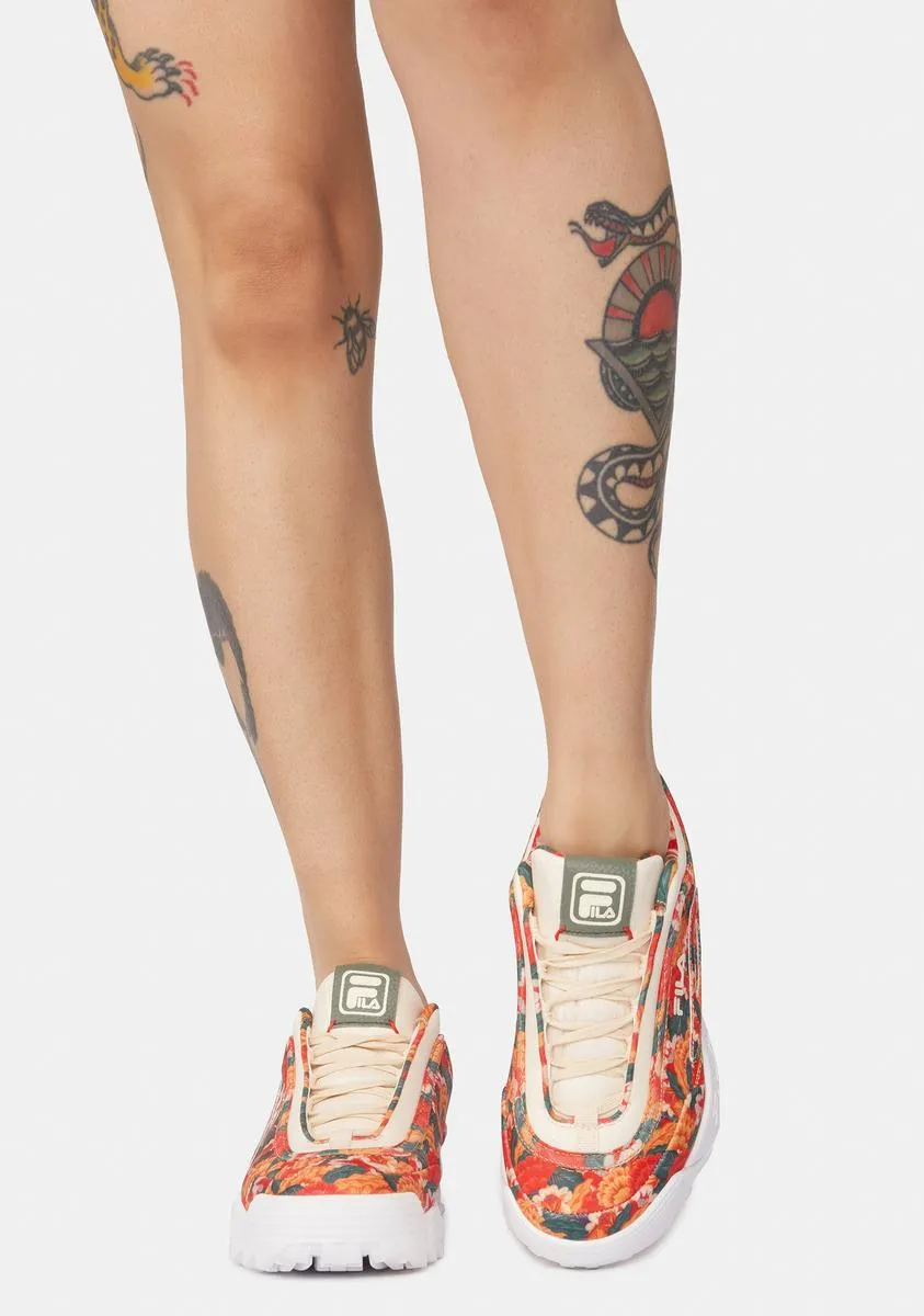 Floral Print Disruptor Zero Sneakers