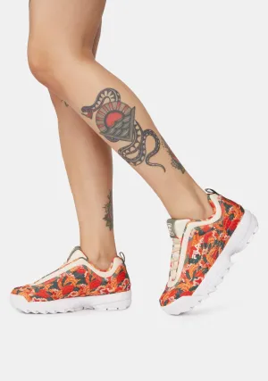 Floral Print Disruptor Zero Sneakers