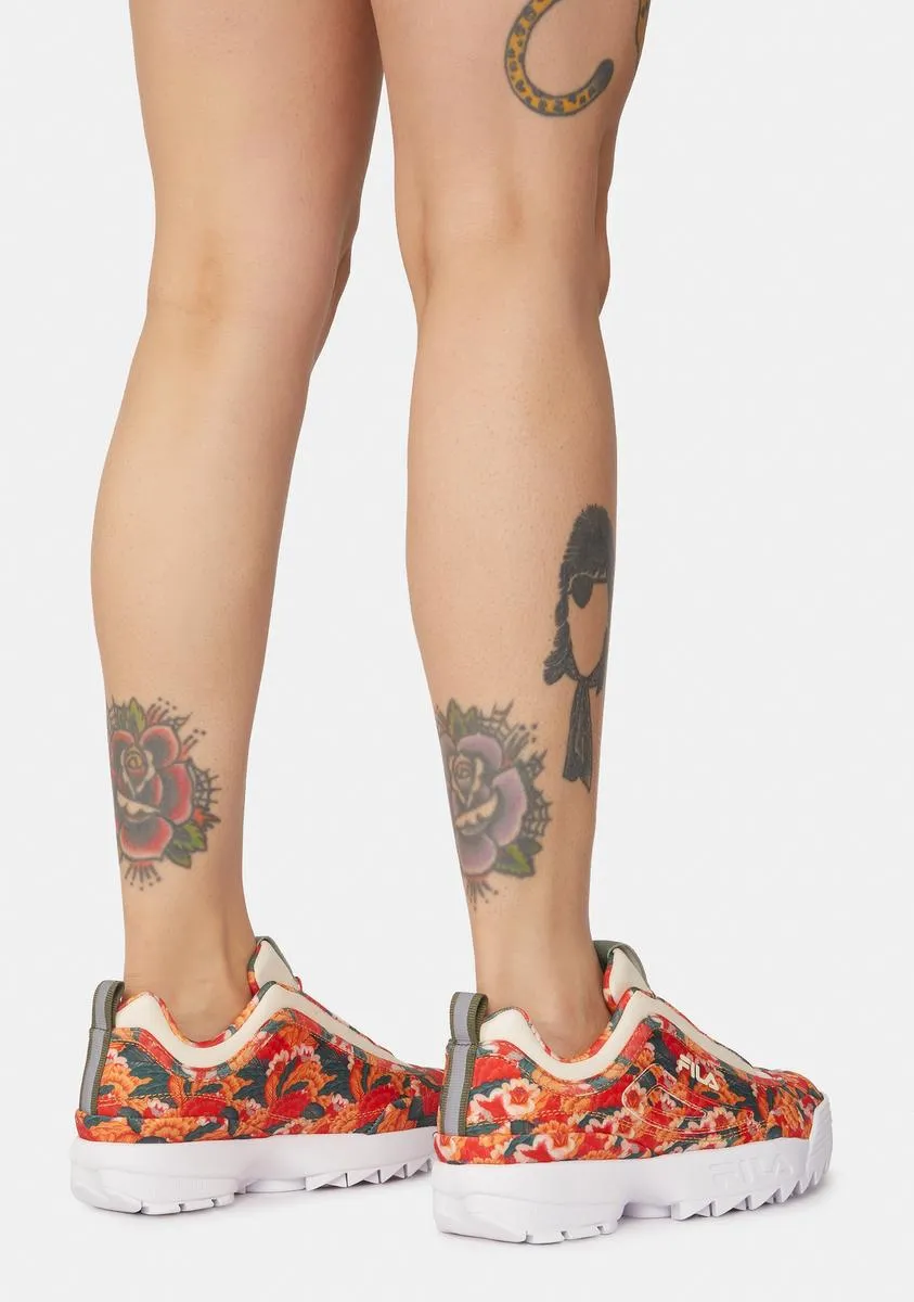 Floral Print Disruptor Zero Sneakers