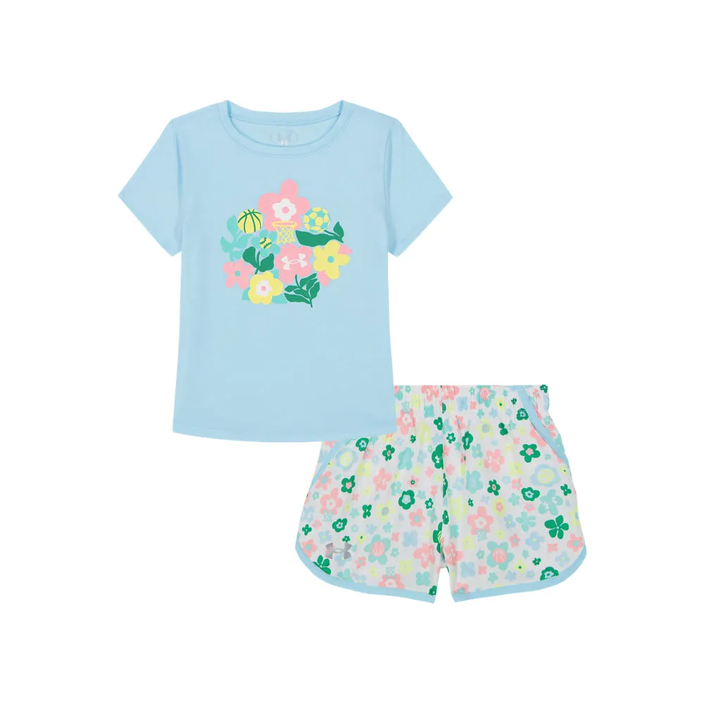 Girls' Under Armour Infant All Sports Short/T-Shirt 2-Piece Set