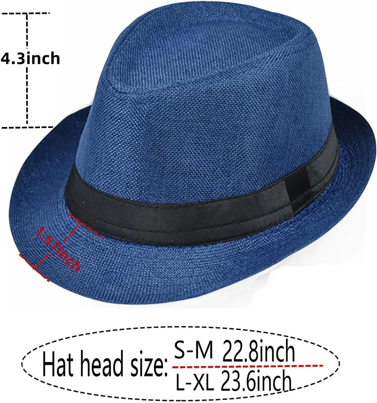 Giroir Fedora Hats for Men Women Short Brim Unisex Summer Beach Style 1920s Party Accessories