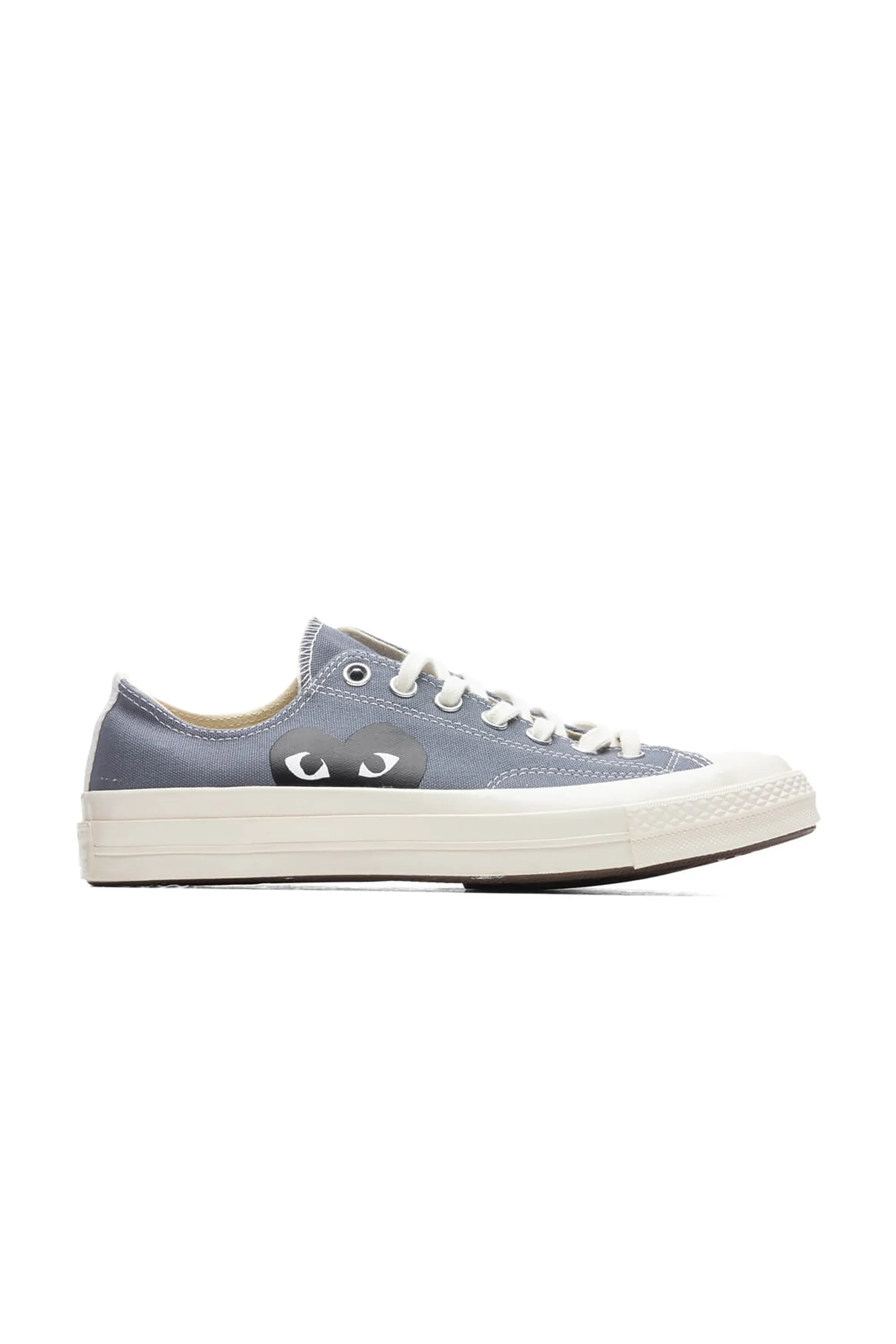 Grey CDG Play x Converse Black Heart Low Top Sneakers