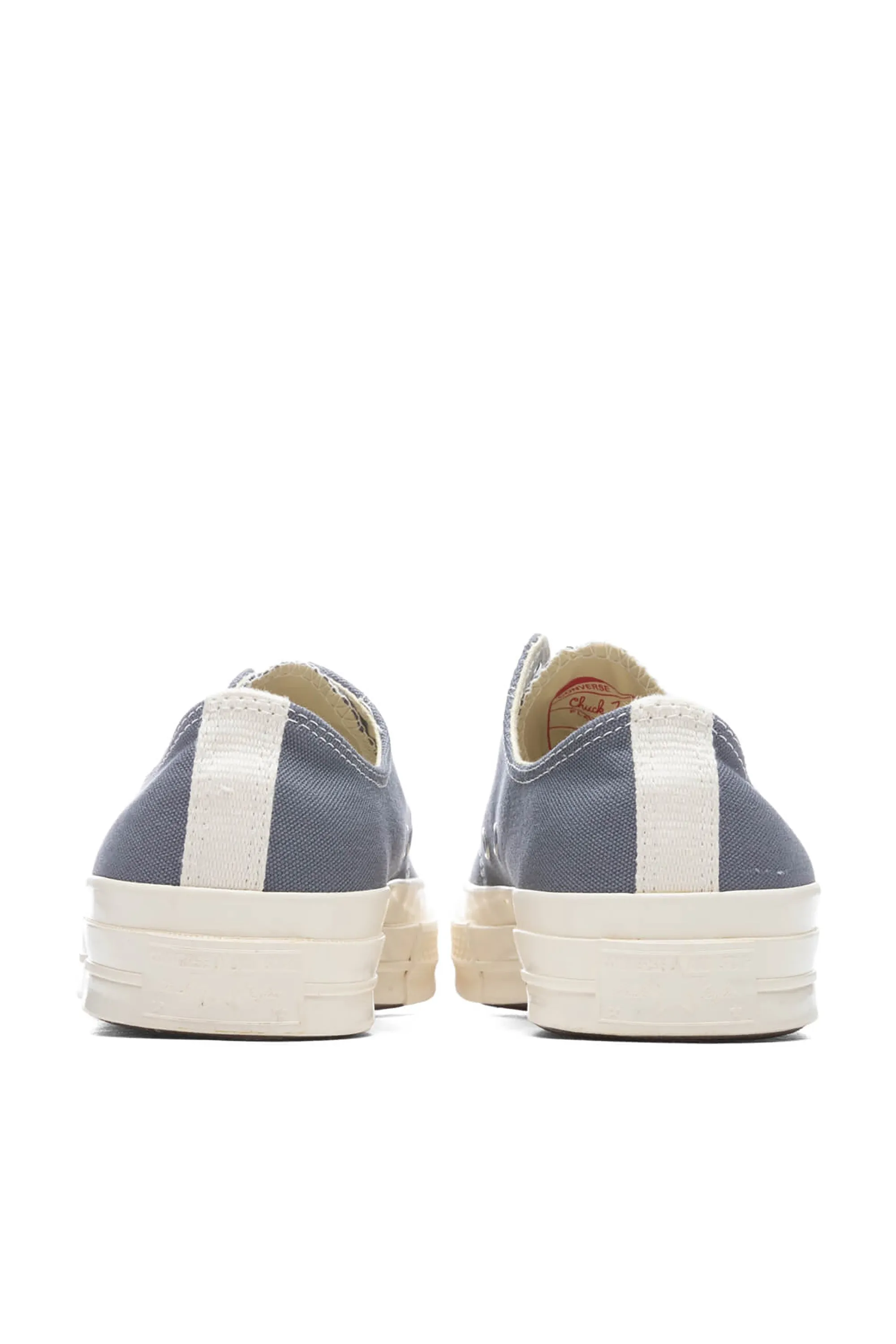 Grey CDG Play x Converse Black Heart Low Top Sneakers