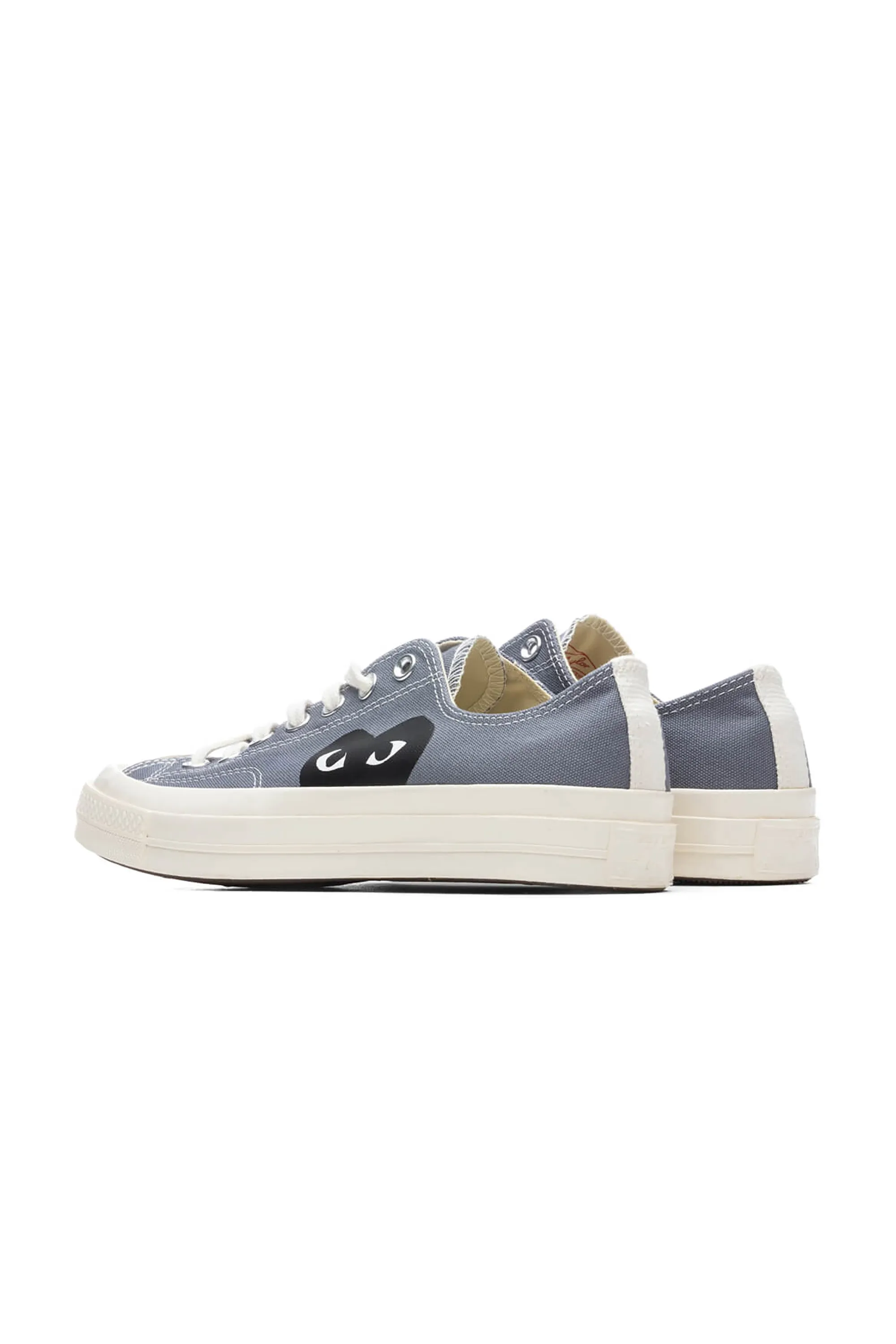 Grey CDG Play x Converse Black Heart Low Top Sneakers