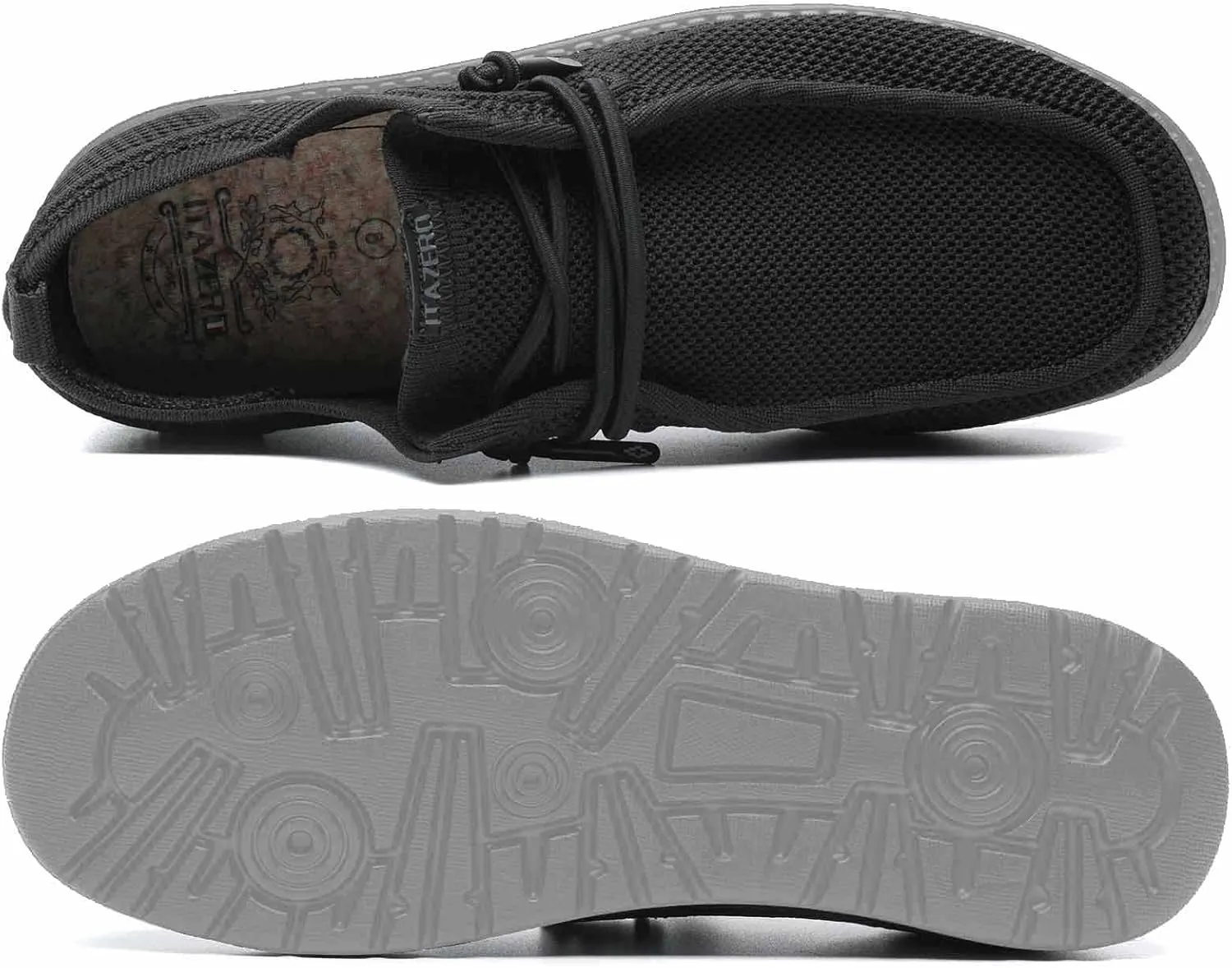 ITAZERO Men Extra Wide Shoes - 4E to 5E Wide Toe Box Shoes for Men XX Wide Width Swollen Feet - Men's Loafers & Slip-ons with Arch Support Insole for Plantar Fasciitis