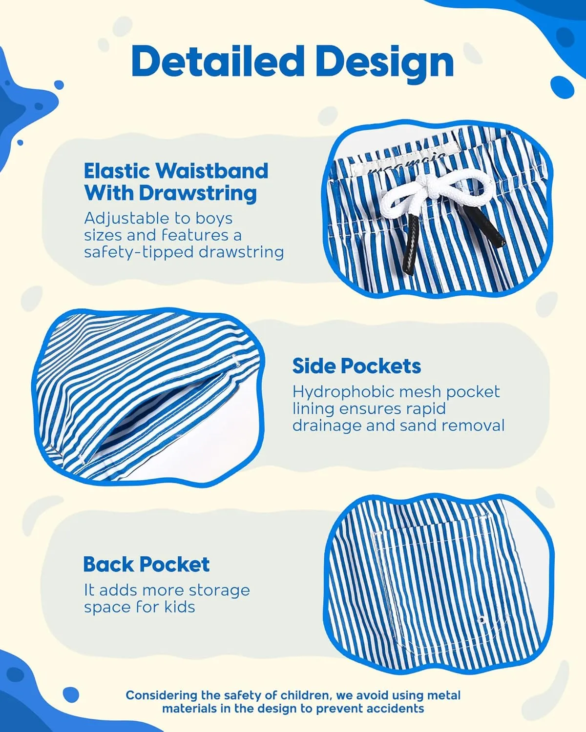 maamgic Boys Swim Trunks Toddler Swim Shorts Little Boys Bathing Suit Swimsuit Toddler Boy Swimwear