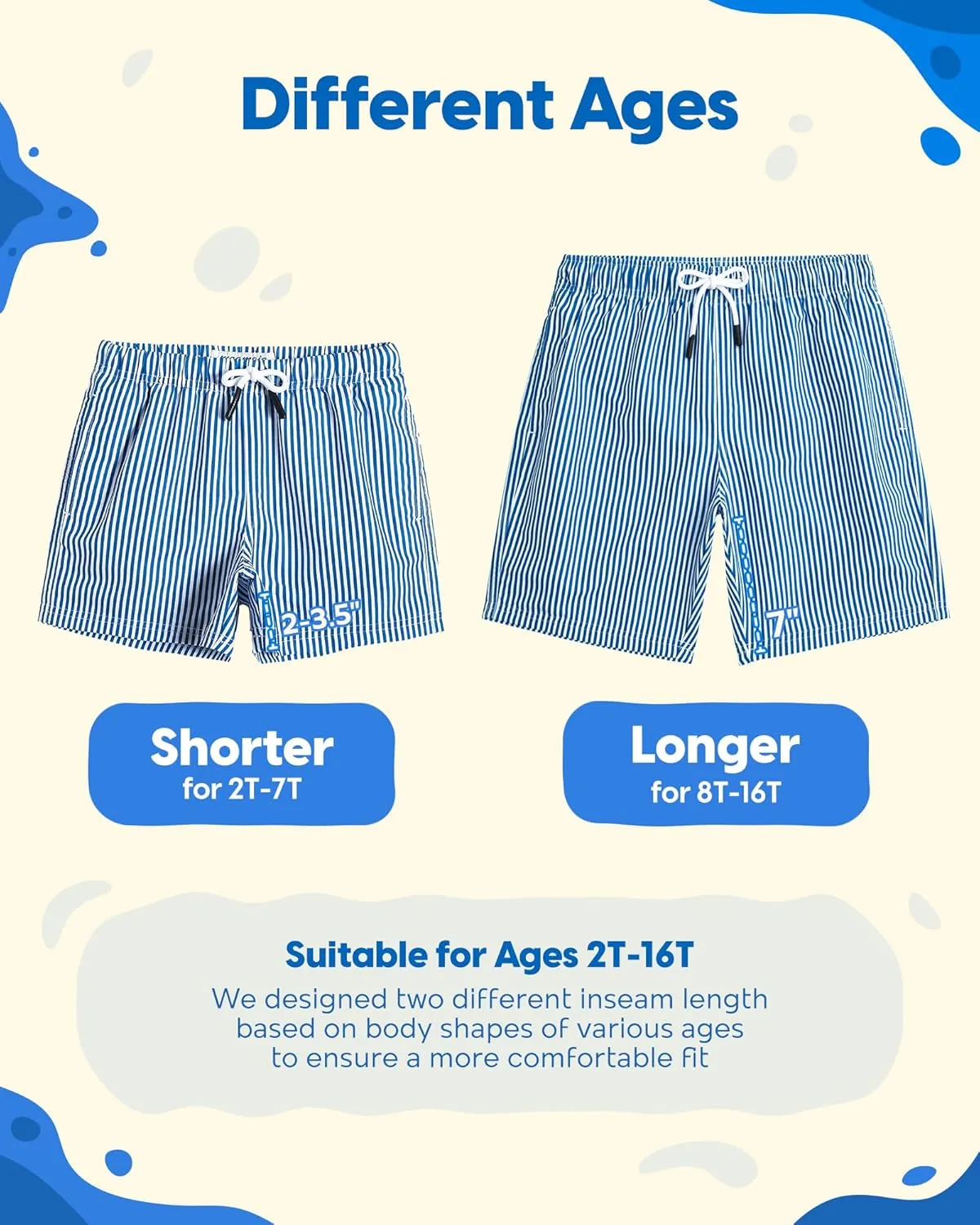 maamgic Boys Swim Trunks Toddler Swim Shorts Little Boys Bathing Suit Swimsuit Toddler Boy Swimwear