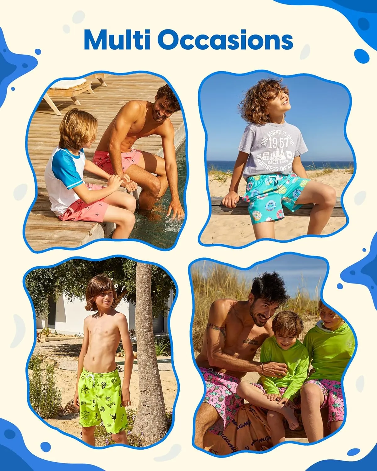 maamgic Boys Swim Trunks Toddler Swim Shorts Little Boys Bathing Suit Swimsuit Toddler Boy Swimwear