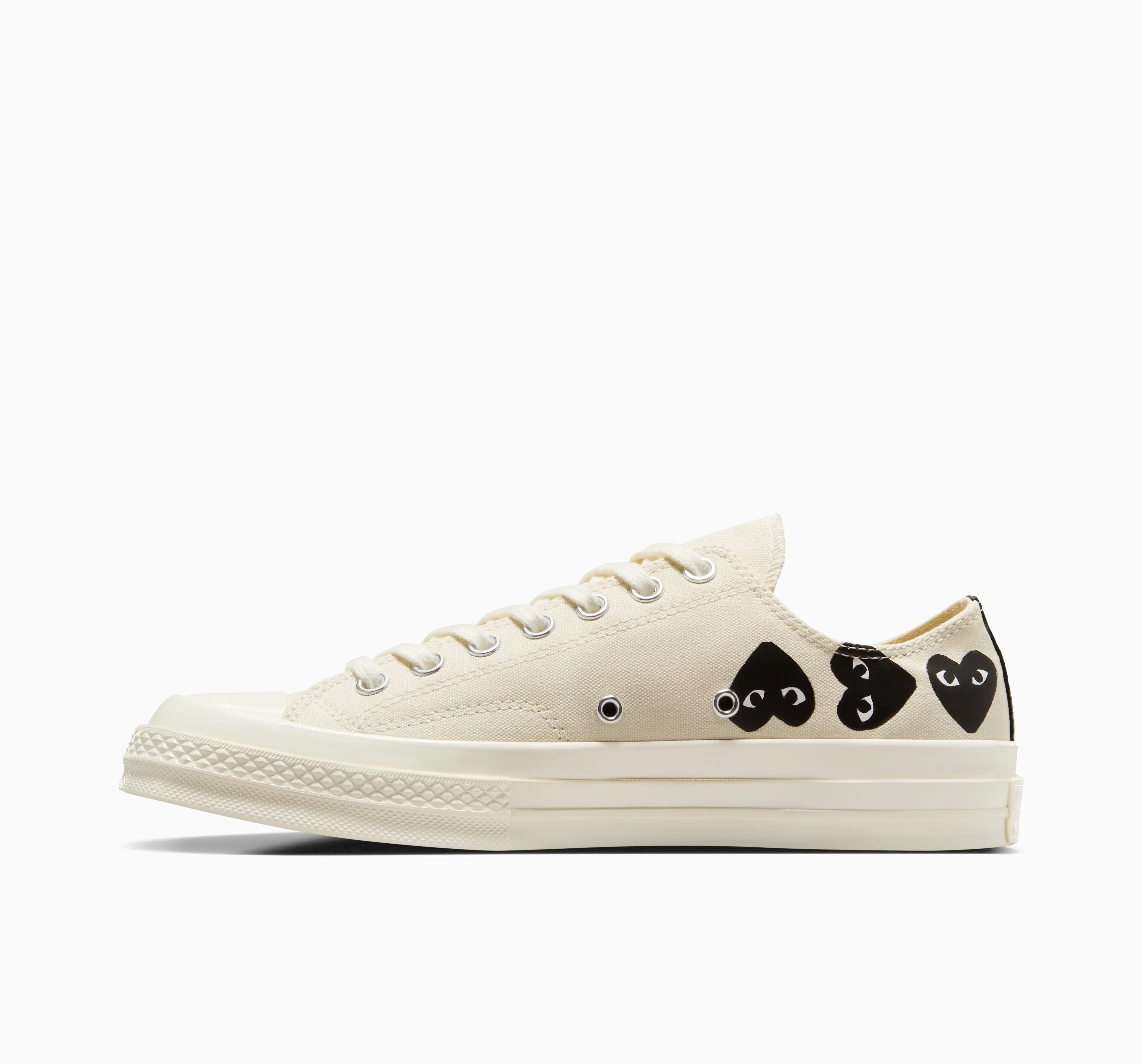Multi Black Heart Chuck Taylor All Star '70 Low Sneakers (White)