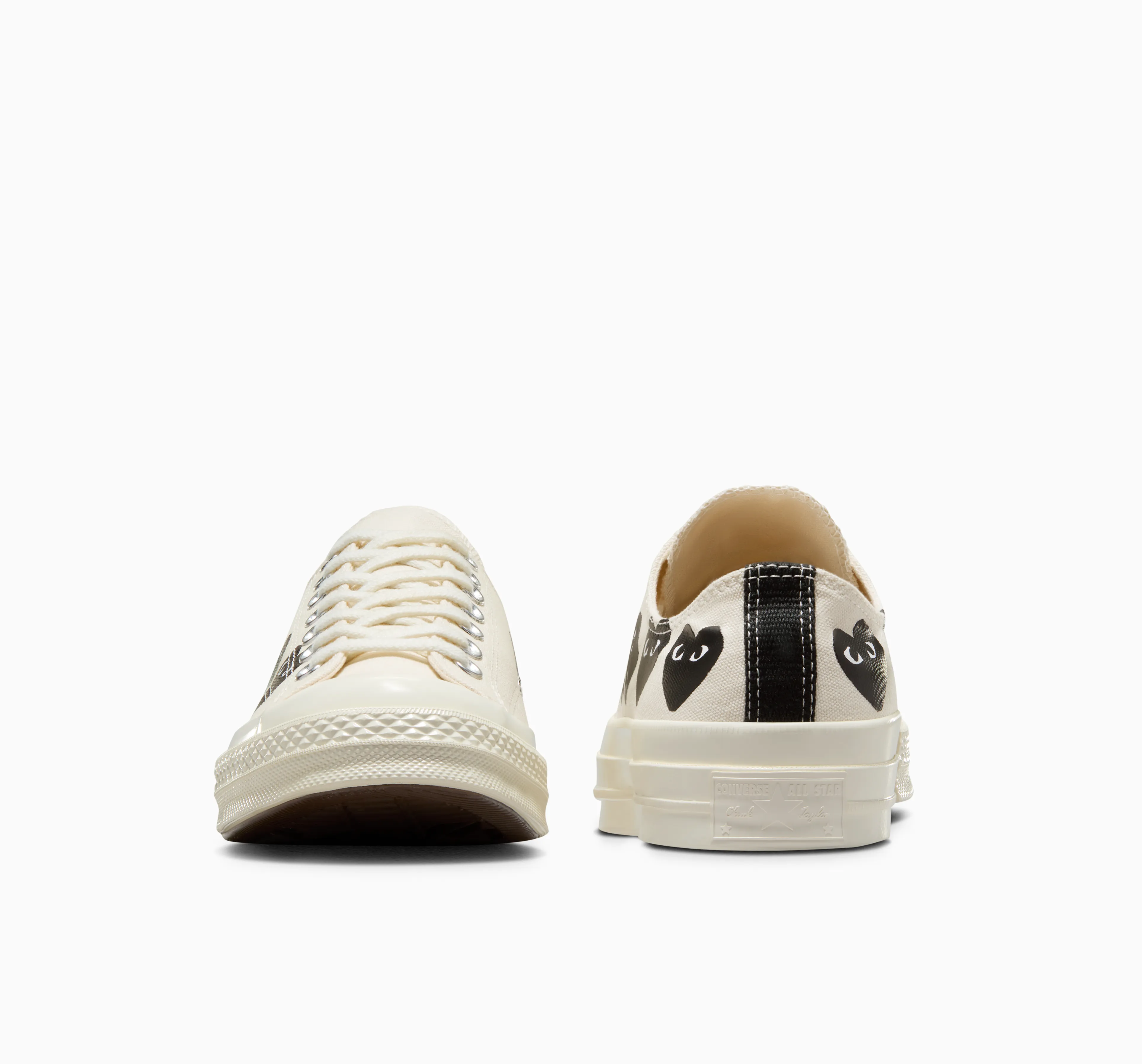 Multi Black Heart Chuck Taylor All Star '70 Low Sneakers (White)
