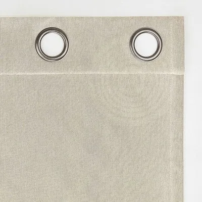 New - 96"x50" Tyrell Tonal Textured Draft Shield Fleece Insulated 100% Blackout Grommet Top Curtain Panel Beige - Sun Zero