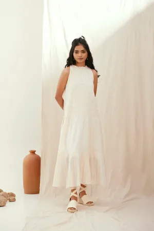 Oatmilk cotton long dress
