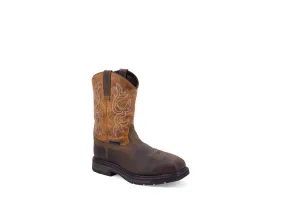 Old West Mens Waterproof Comp Toe Tan/Brown Leather Work Boots