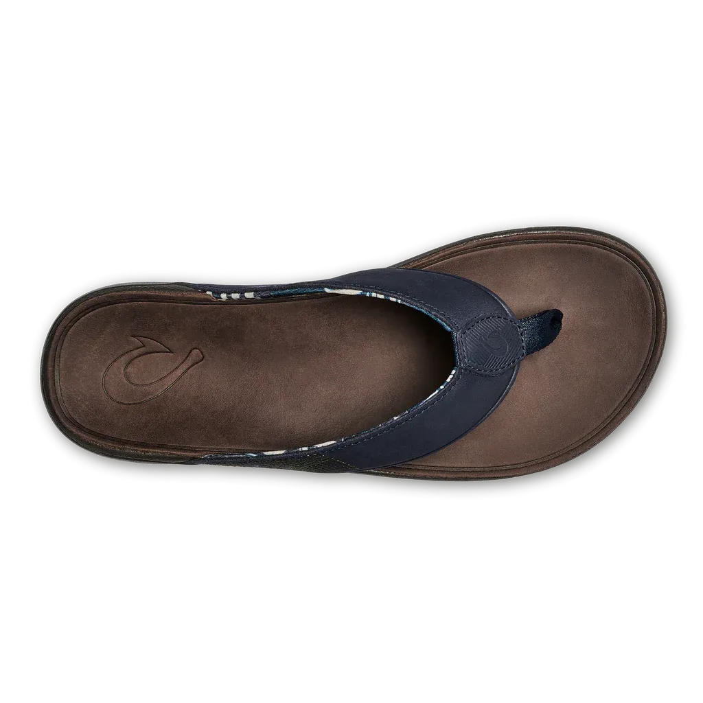 Olukai Men's Tuahine - Trench Blue/Dark Wood
