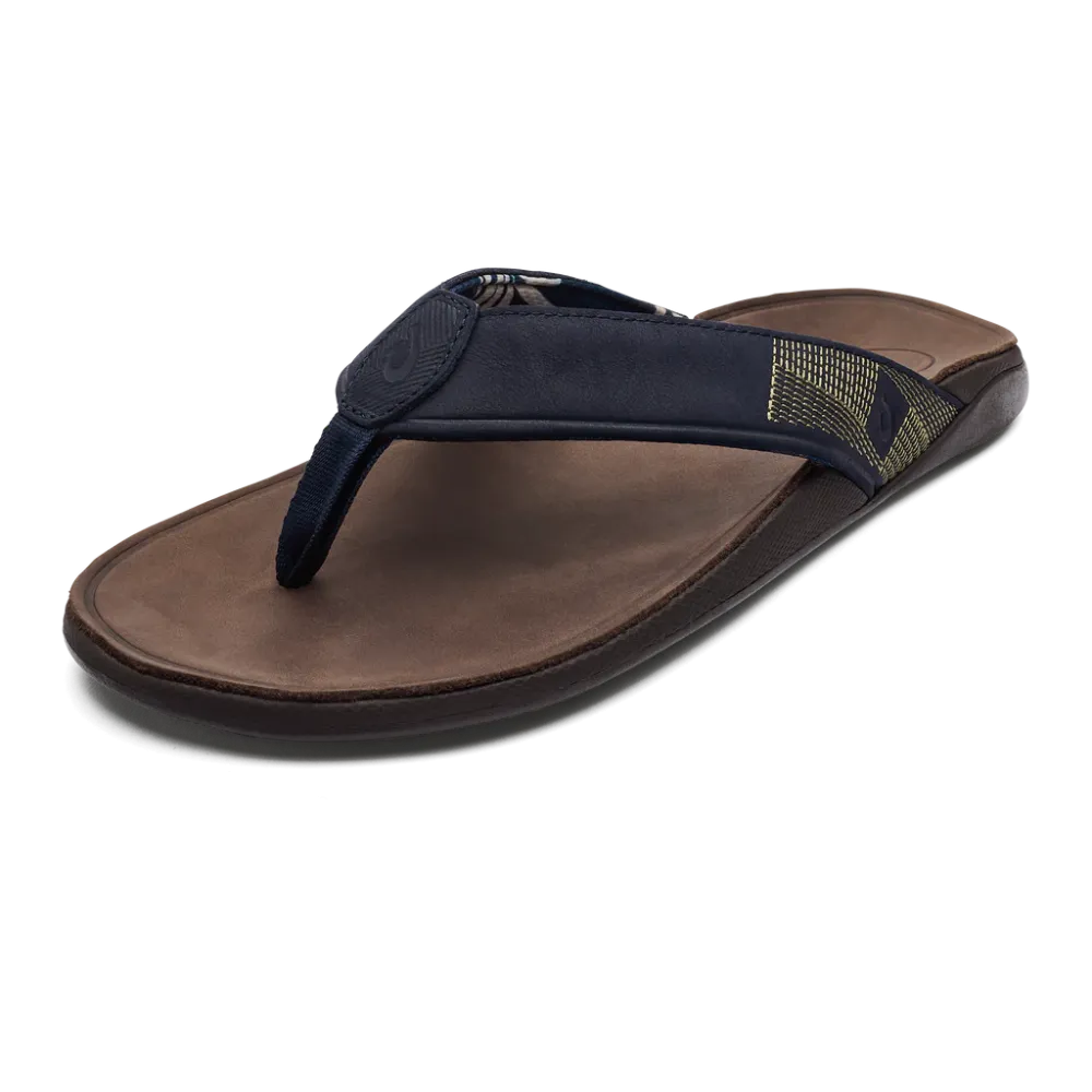 Olukai Men's Tuahine - Trench Blue/Dark Wood