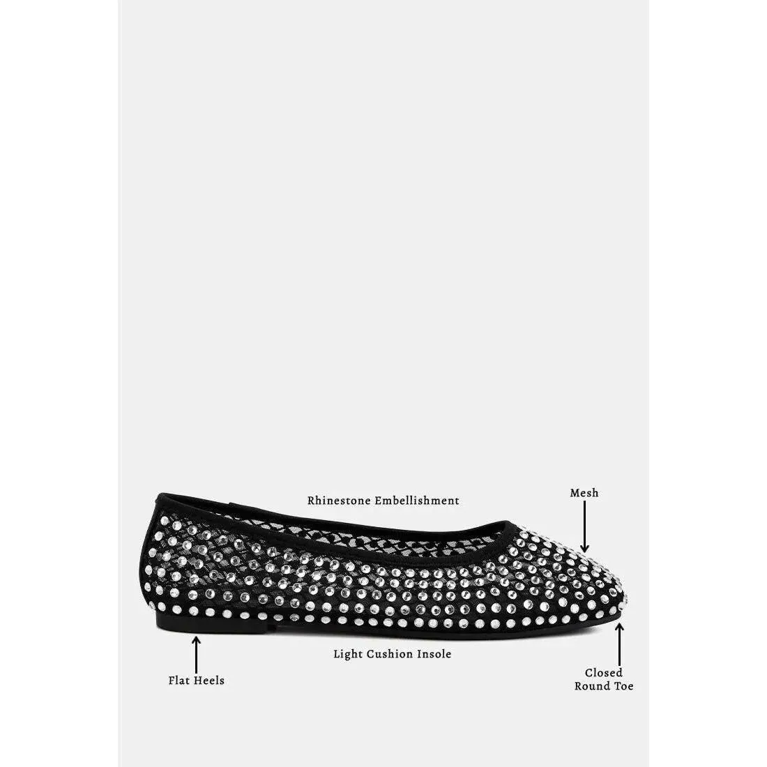 Orson Naked Rhinestone Ballerinas