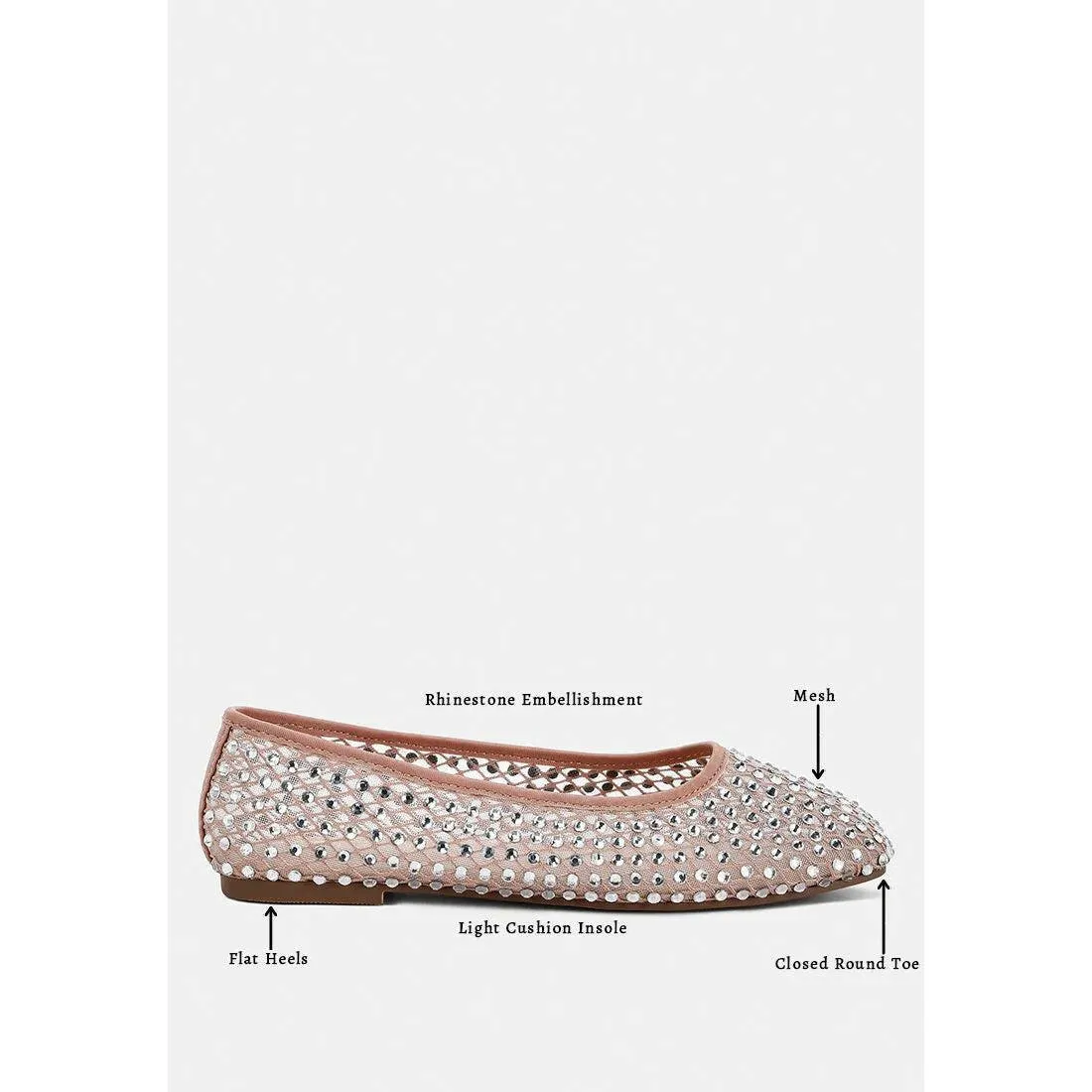 Orson Naked Rhinestone Ballerinas