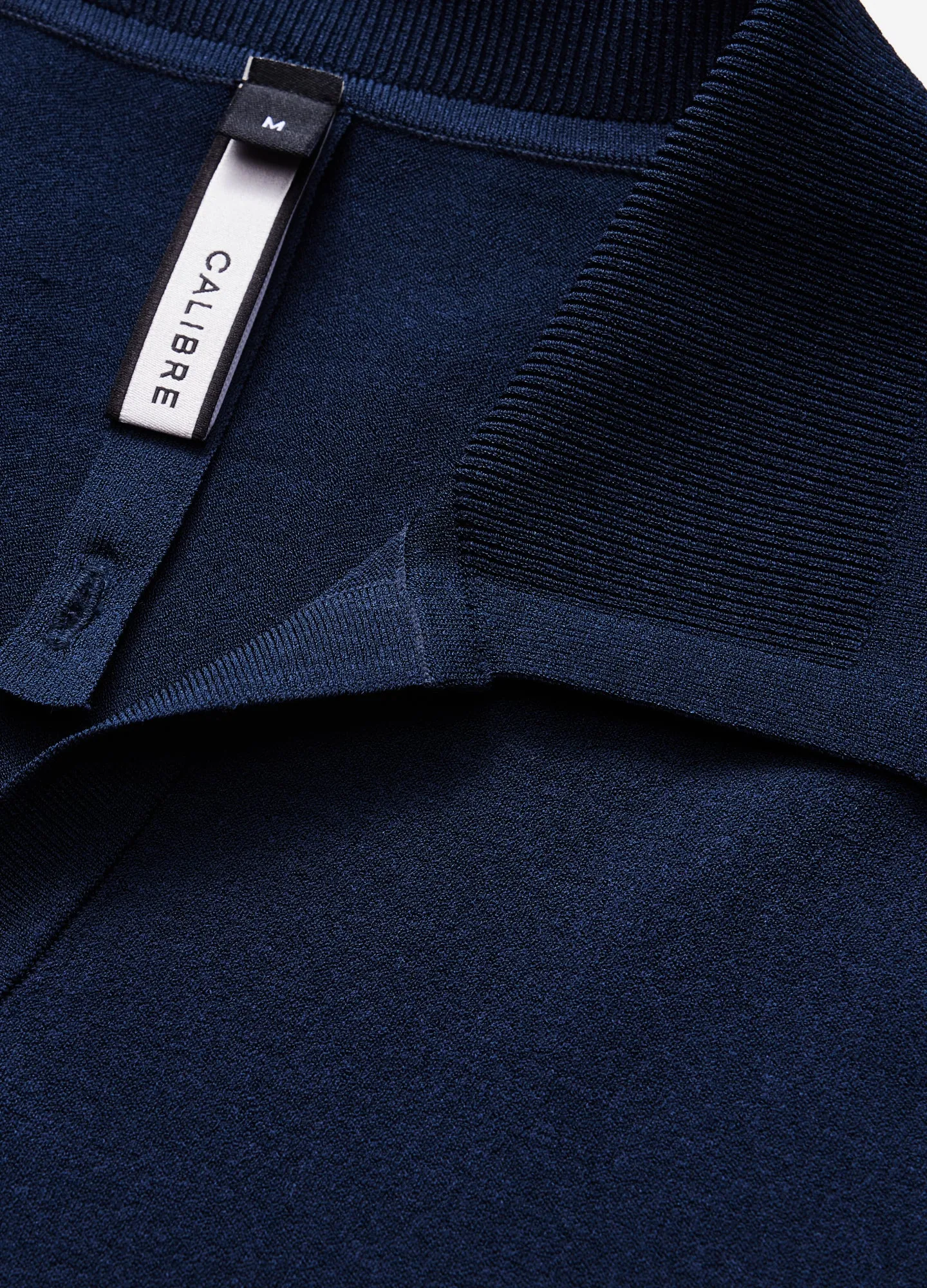 Rib Collar Tech Knit Polo Delft Blue