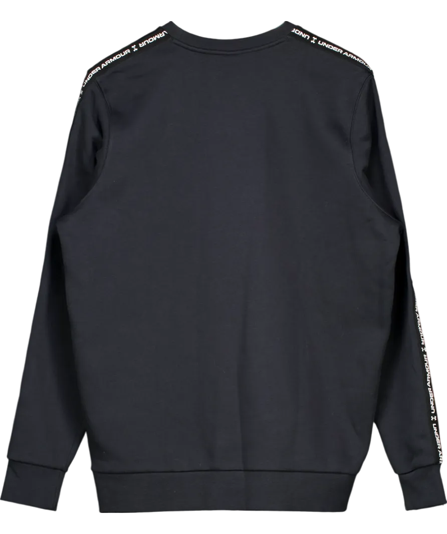 Under Armour Black UA Icon Fleece Taping Sweatshirt UK M